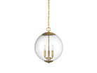 Meridian M70060NB Three Light Pendant in Natural Brass