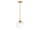 Meridian M70067NB One Light Pendant in Natural Brass