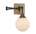 Meridian M90006-79 Une lampe Murale en bronze huilé frotté avec laiton naturel