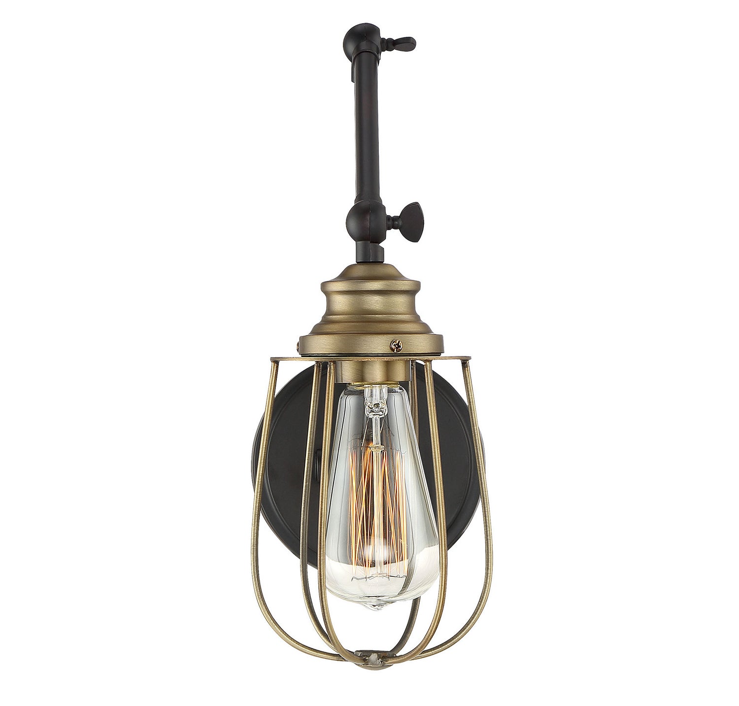 Lumière Meridian M90022ORBNB One Murale en bronze huilé avec laiton naturel