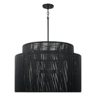 Capital Lighting 956341OK - Jasper Indoor/Outdoor Large Pendant - Oynx and Black - Tiered Drum