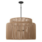 Capital Lighting 956341SK - Jasper Indoor/Outdoor Large Pendant - Sienna and Black - Tiered Drum