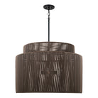 Capital Lighting 956341UK - Jasper Indoor/Outdoor Large Pendant - Umber and Black - Tiered Drum