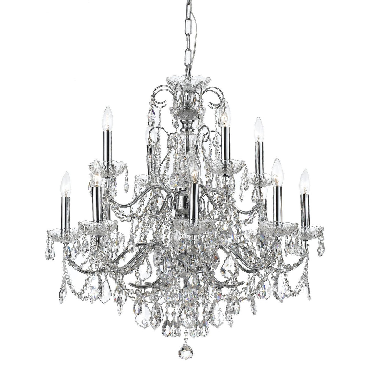 Crystorama - 3228-CH-CL-I - 12 Light Chandelier - Imperial - Polished Chrome