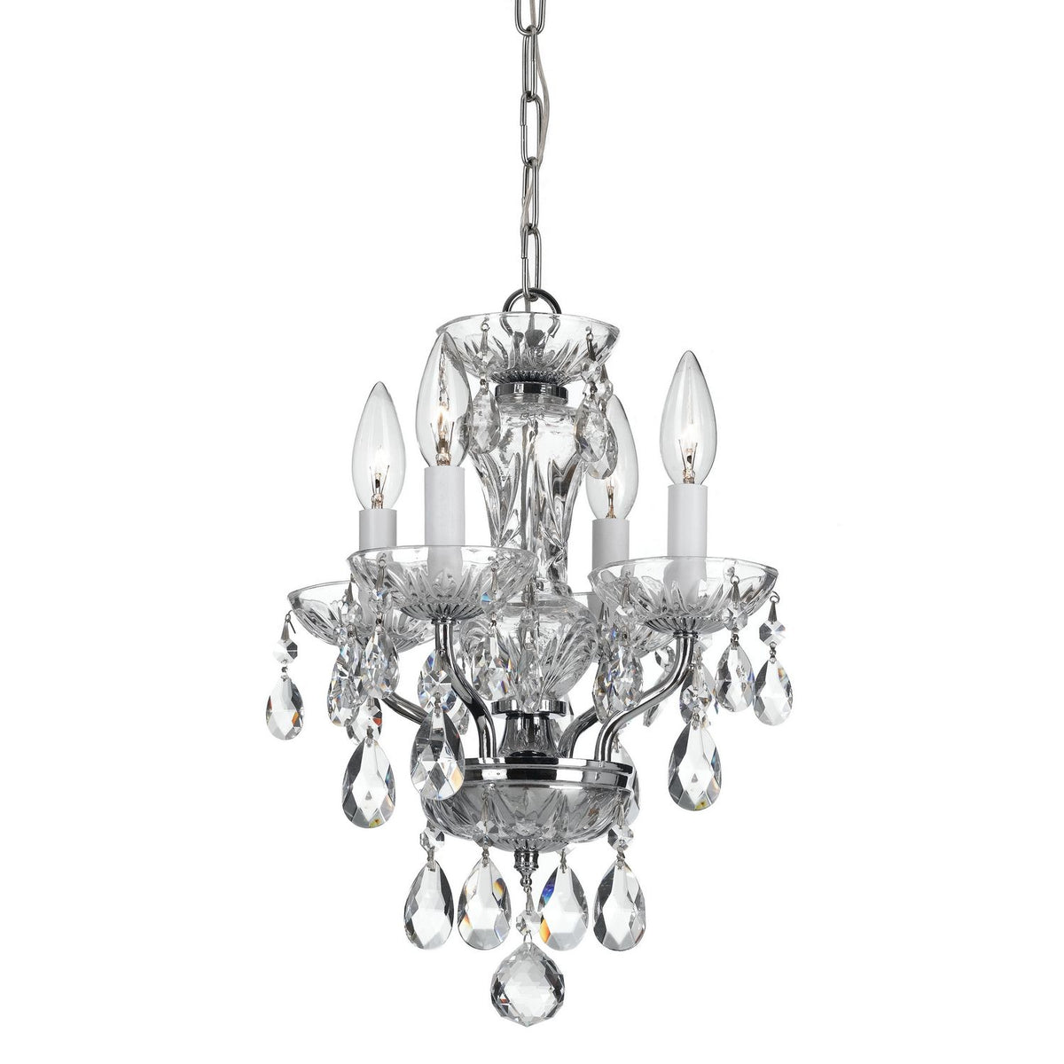 Crystorama - 5534-CH-CL-S - Four Light Chandelier - Welton - Polished Chrome