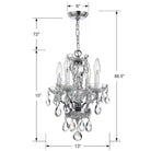 Crystorama - 5534-CH-CL-SAQ - Four Light Chandelier - Welton - Polished Chrome