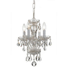 Crystorama - 5534-WW-CL-SAQ - Mini lampe à quatre branches Suspendu - Welton - Blanc mouillé