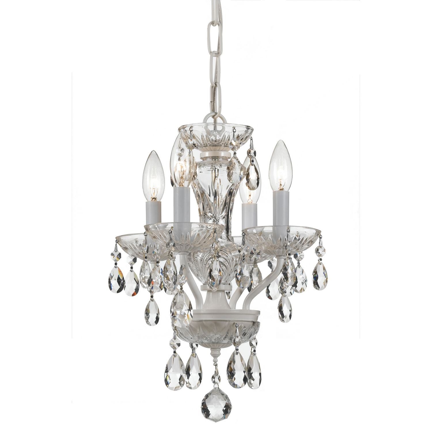 Crystorama - 5534-WW-CL-SAQ - Four Light Mini Chandelier - Welton - Wet White