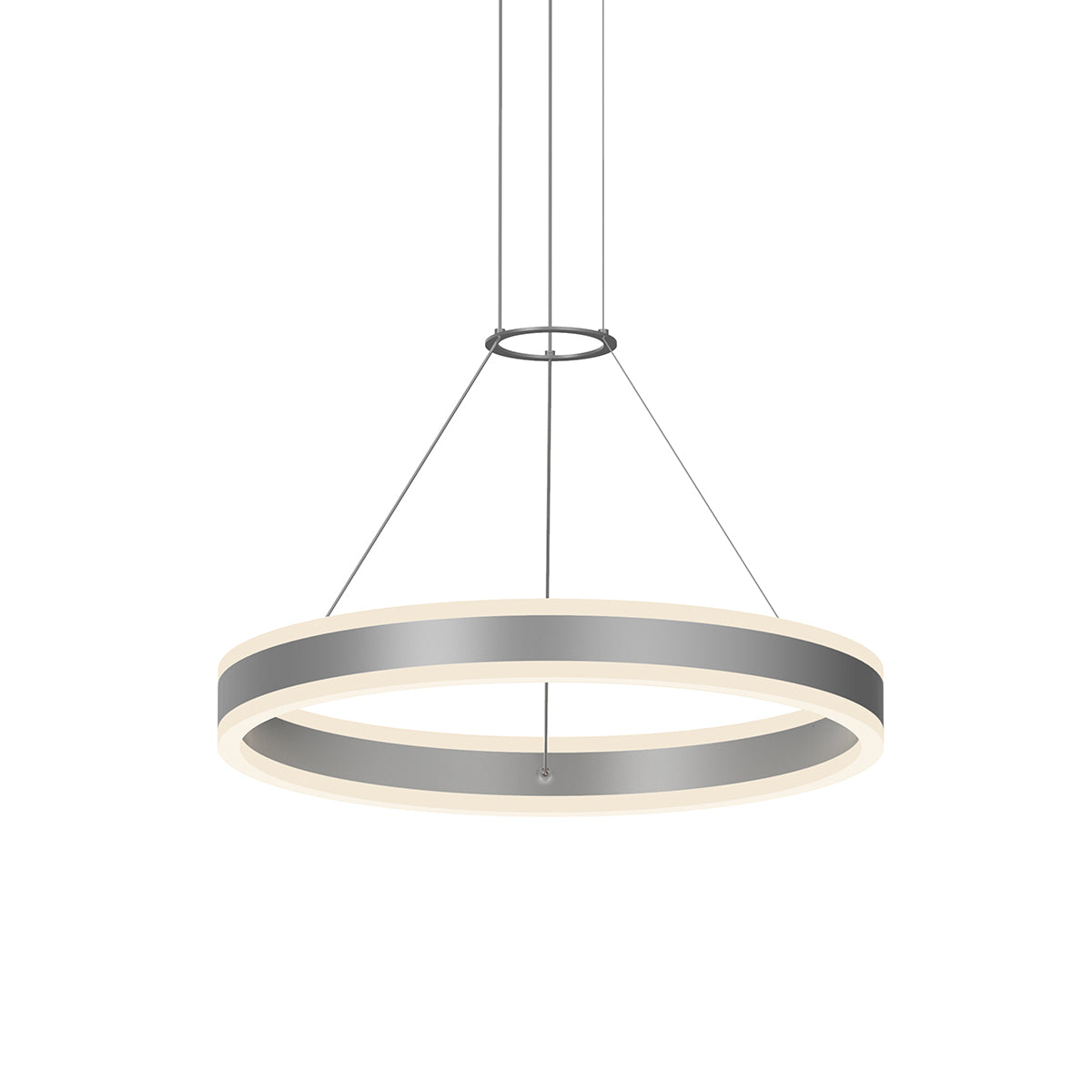 Sonneman 2303.16-J20 Double Corona LED Suspension en aluminium satiné brillant