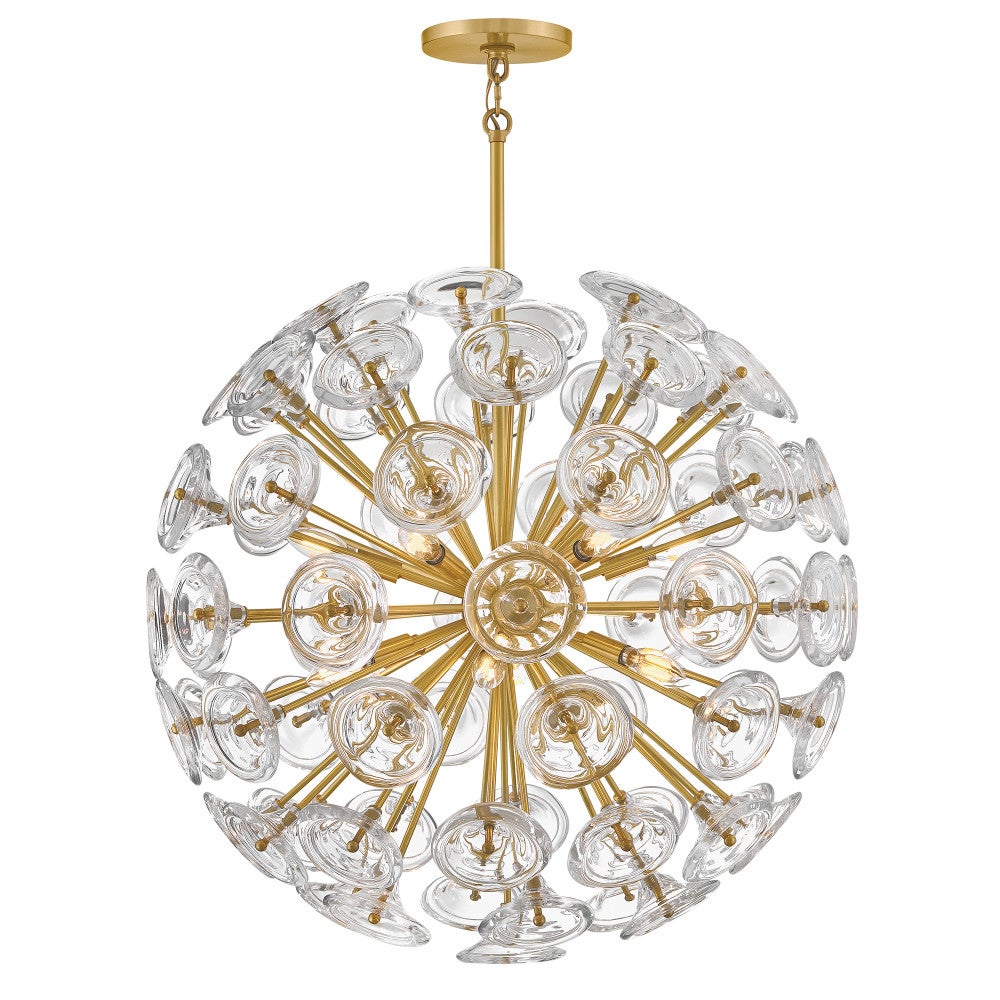 Fredrick Ramond FR46905UB Globe Maya Suspension en laiton non verni