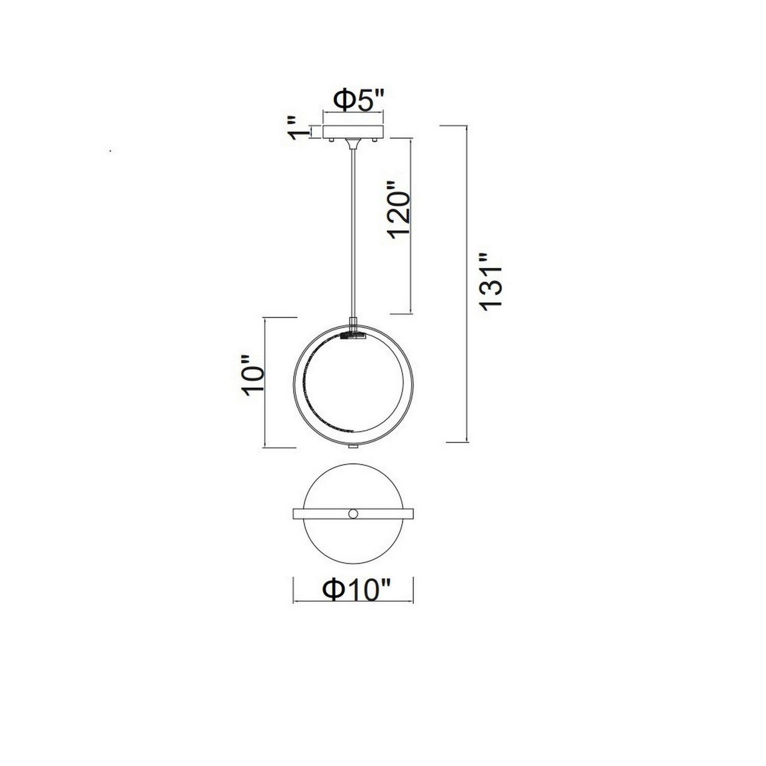 CWI Lighting Canada - 1153P10-1-169 - Mini LED Suspension - Da Vinci - Médaillon d'or