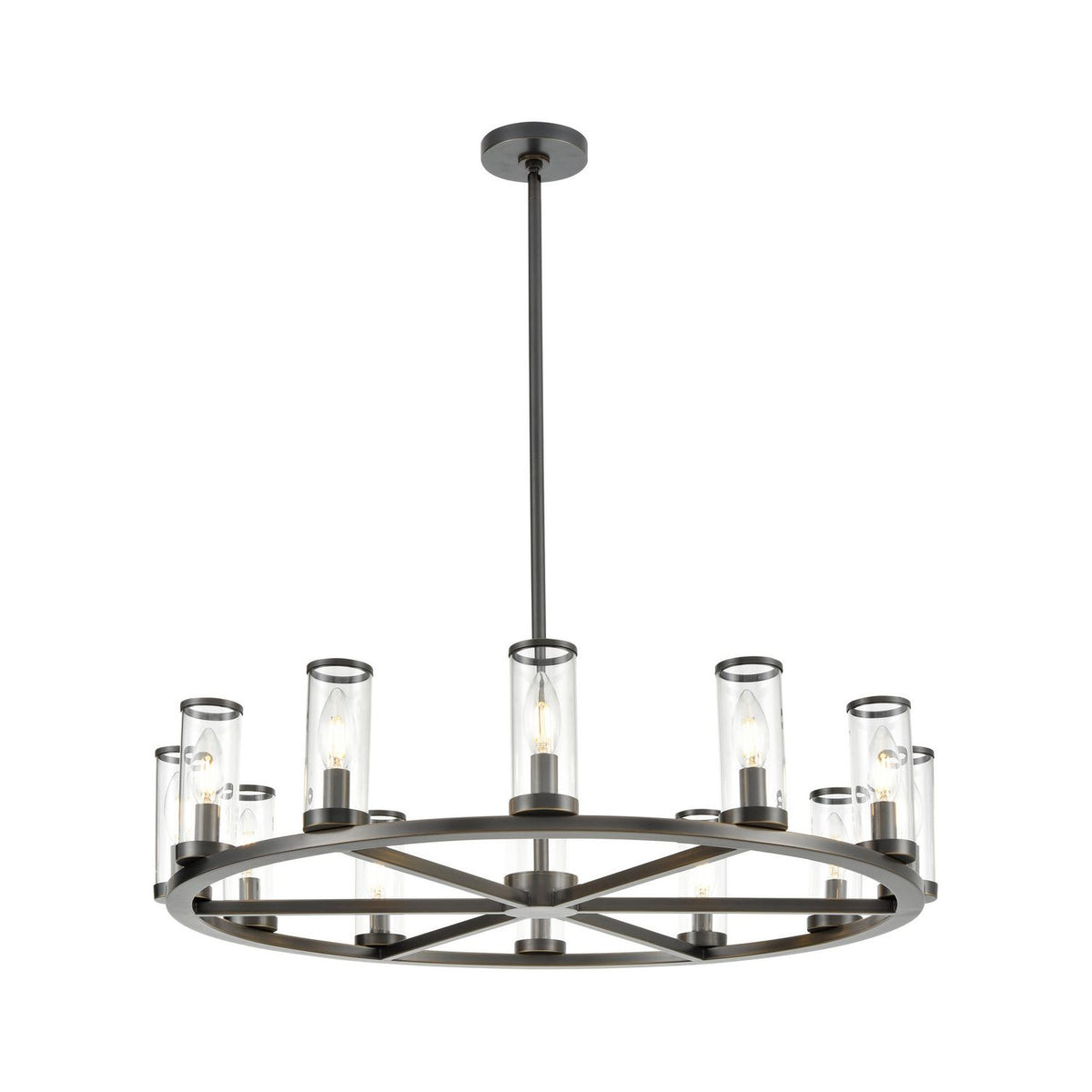 Alora Lighting - CH309012UBCG - 12 Light Chandelier - Revolve - Clear Glass/Natural Brass|Clear Glass/Polished Nickel|Clear Glass/Urban Bronze