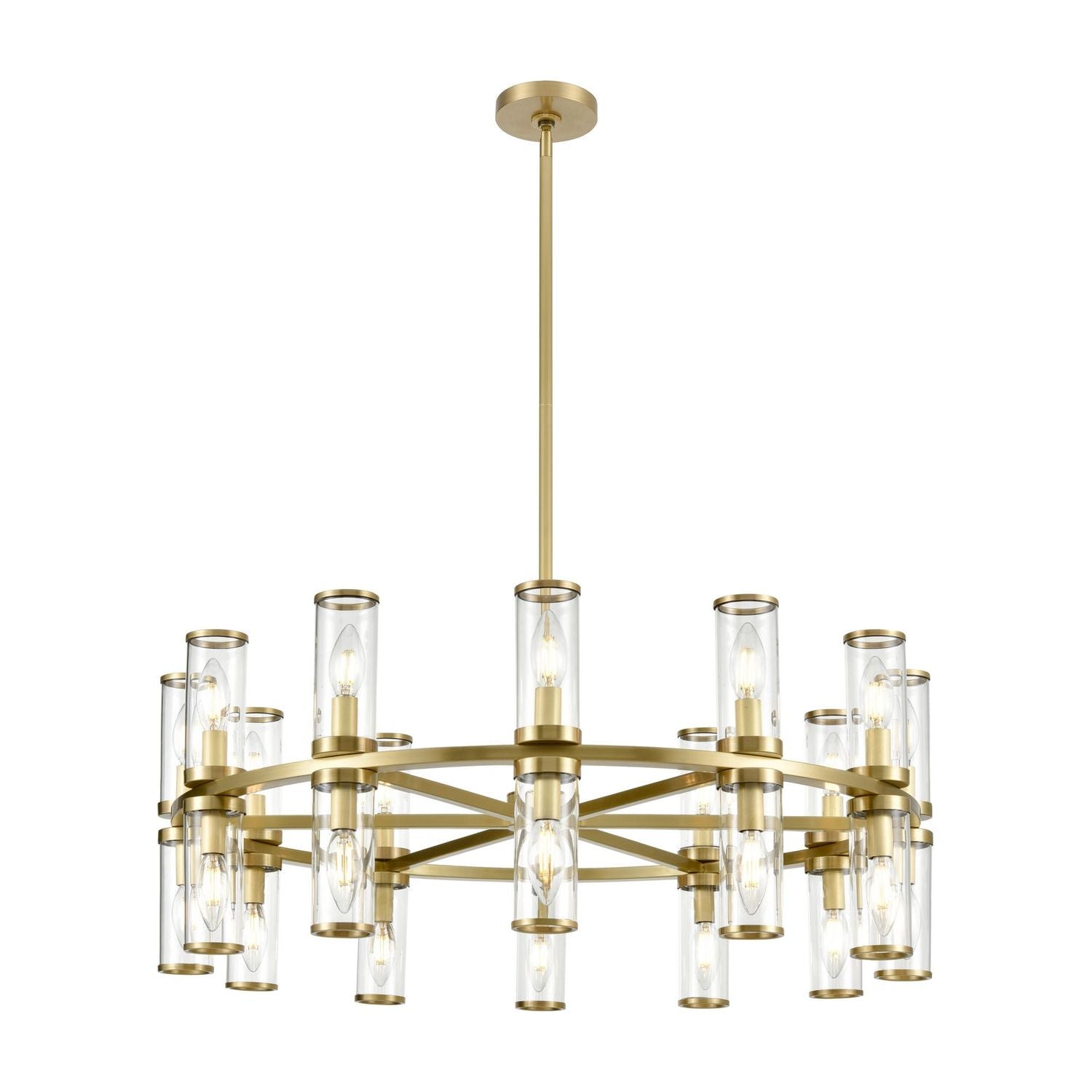 Alora Lighting - CH309024NBCG - 24 Light Chandelier - Revolve - Clear Glass/Natural Brass|Clear Glass/Polished Nickel|Clear Glass/Urban Bronze