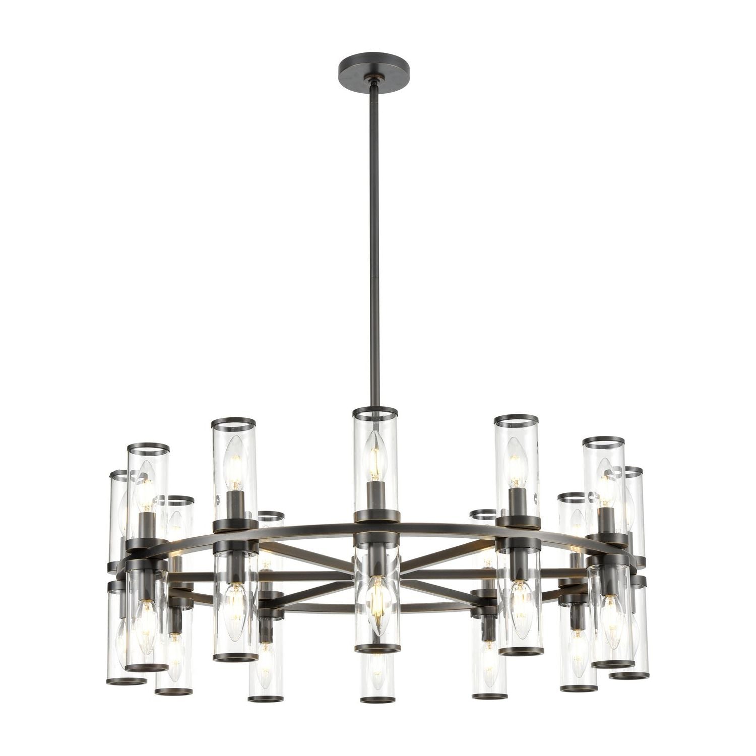 Alora Lighting - CH309024UBCG - 24 Light Chandelier - Revolve - Clear Glass/Natural Brass|Clear Glass/Polished Nickel|Clear Glass/Urban Bronze