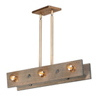 Plan de travail Maxim Lighting 25246WWDAB Suspension en bois vieilli / laiton antique