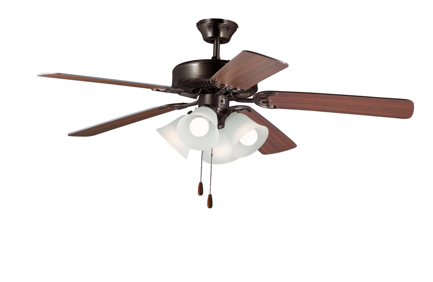 Maxim Lighting 89907FTOIWP Basic-Max Ceiling Fan in Oil Rubbed Bronze / Walnut / Pecan