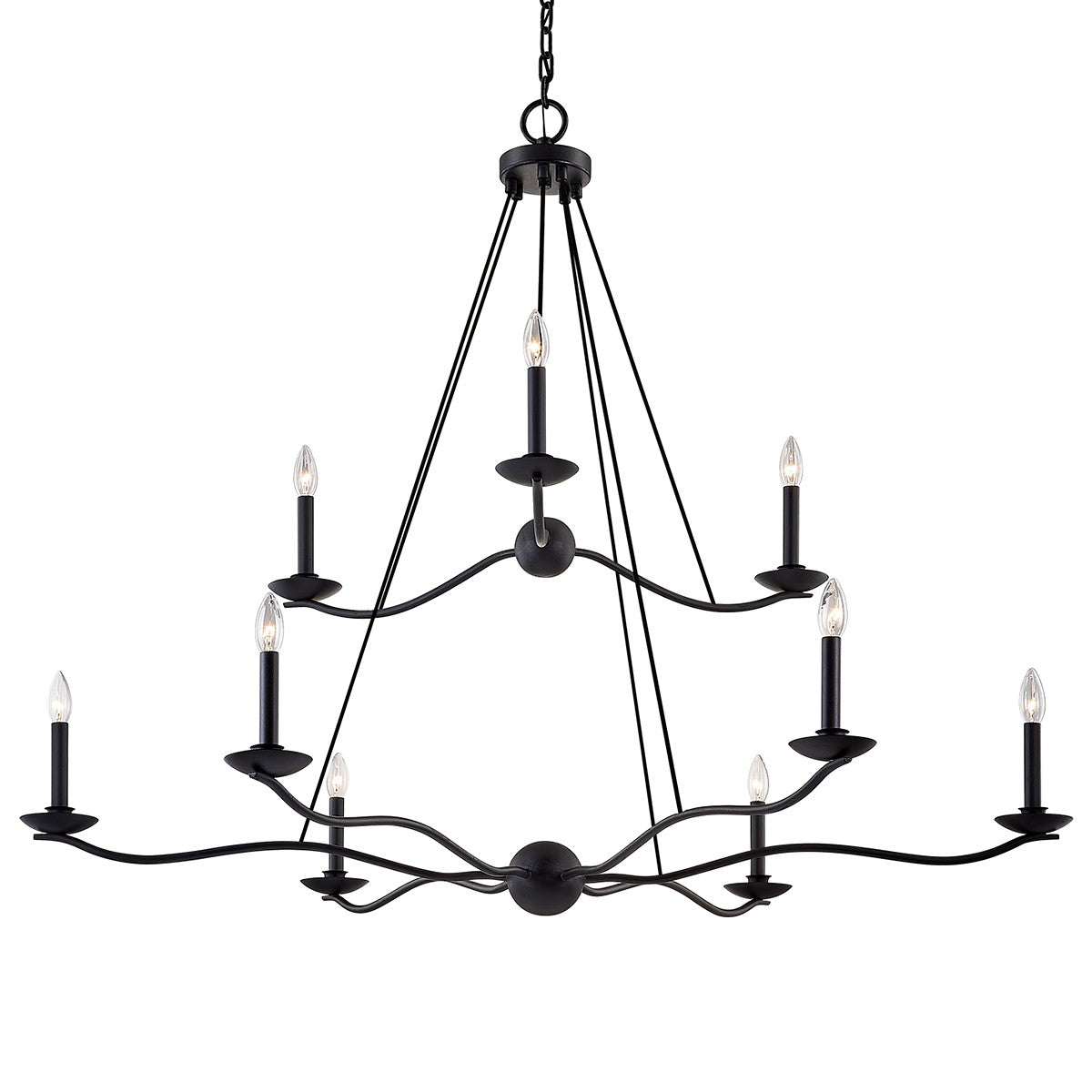 Troy Lighting Canada - F6309-FOR - Nine Light Chandelier - Sawyer - Forged Iron