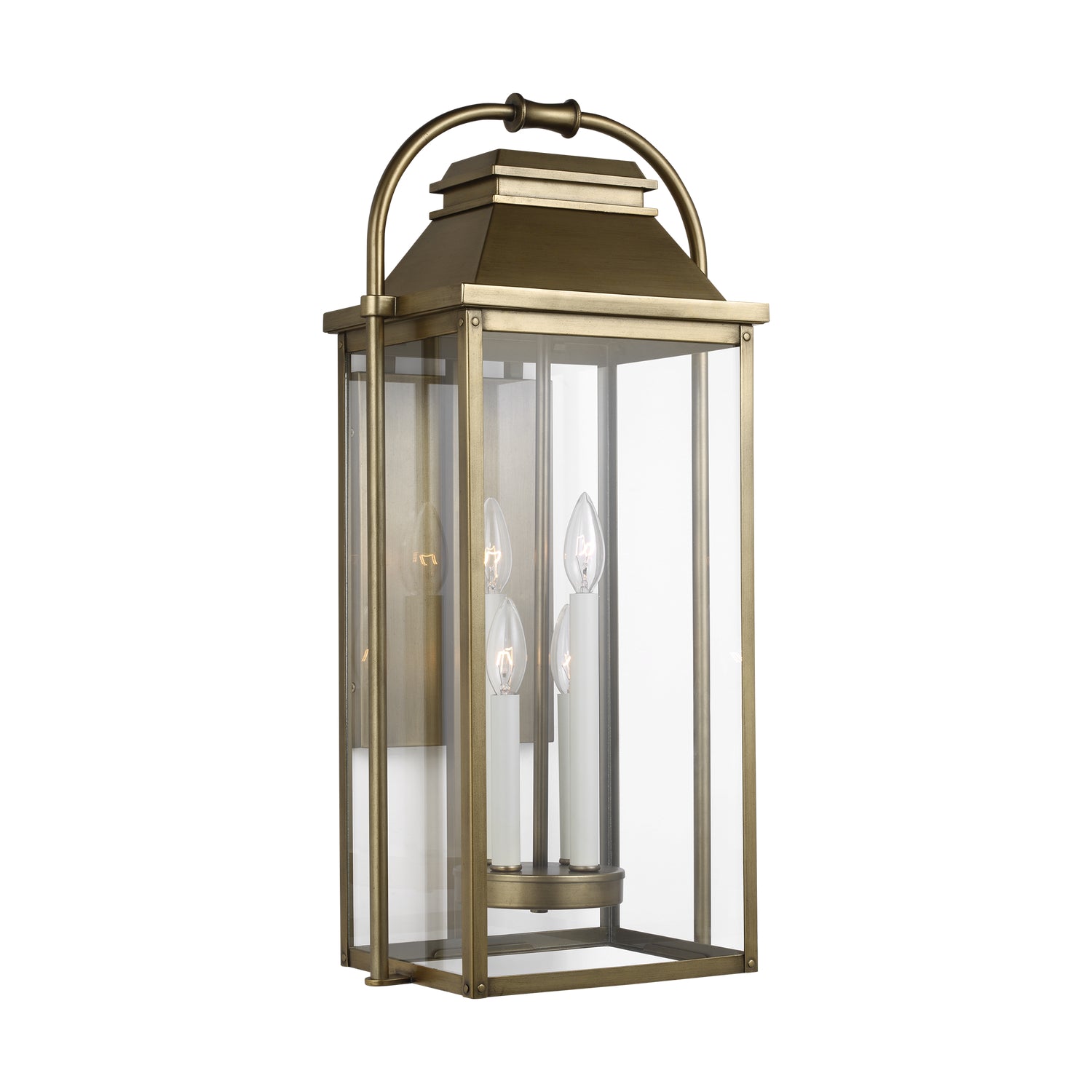 Visual Comfort Studio Canada - OL13202PDB - Four Light Lantern - Wellsworth - Painted Distressed Brass