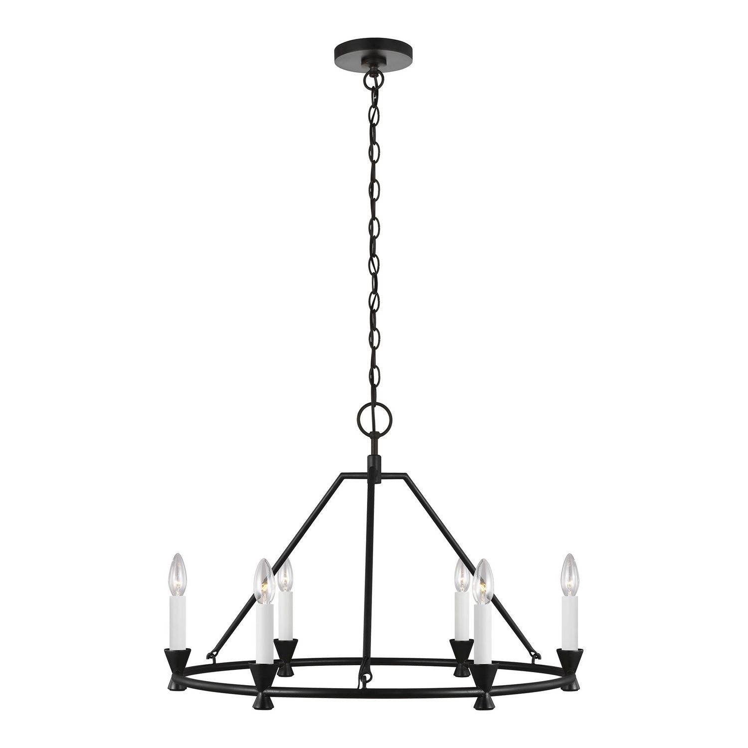 Visual Comfort Studio Canada - CC1196AI - Six Light Chandelier - Keystone - Aged Iron