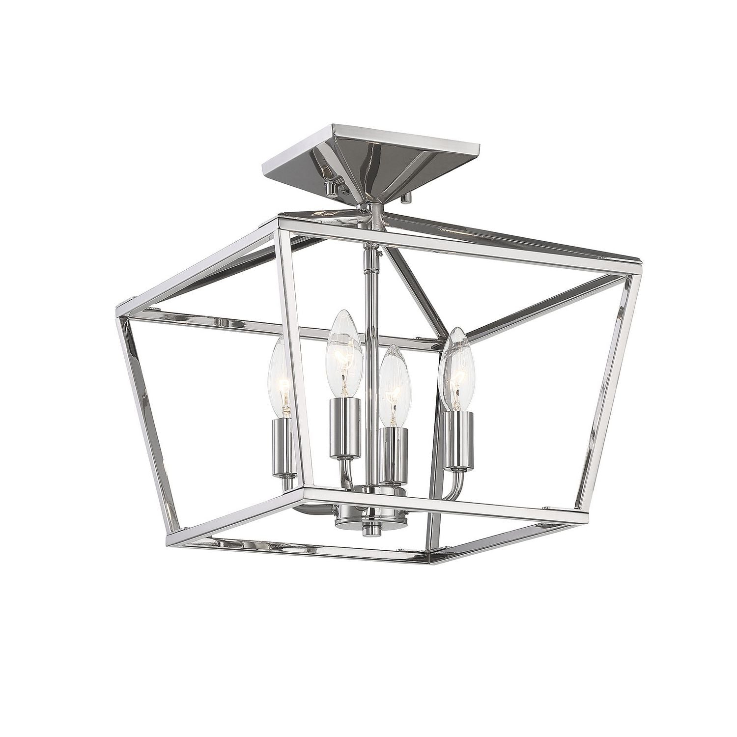 Savoy House - 6-328-4-109 - Four Light Semi-Flush Mount - Townsend - Polished Nickel