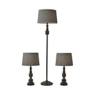 Adesso Home - 1591-01 - 3 Piece Floor And Table Lamp Set - Chandler - Dark Bronze