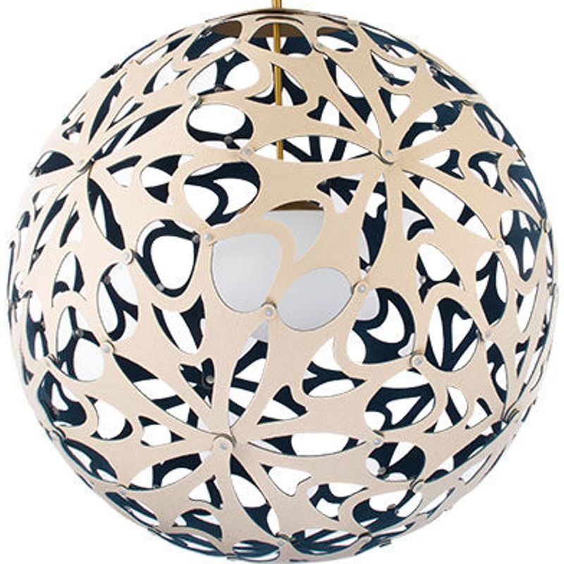 Modern Forms Canada - PD-89924-CM/BL-AB - LED Pendant - Groovy - Cream & Blue & Aged Brass