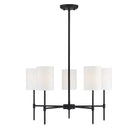 Meridian M10067MBK Five Light Chandelier in Matte Black