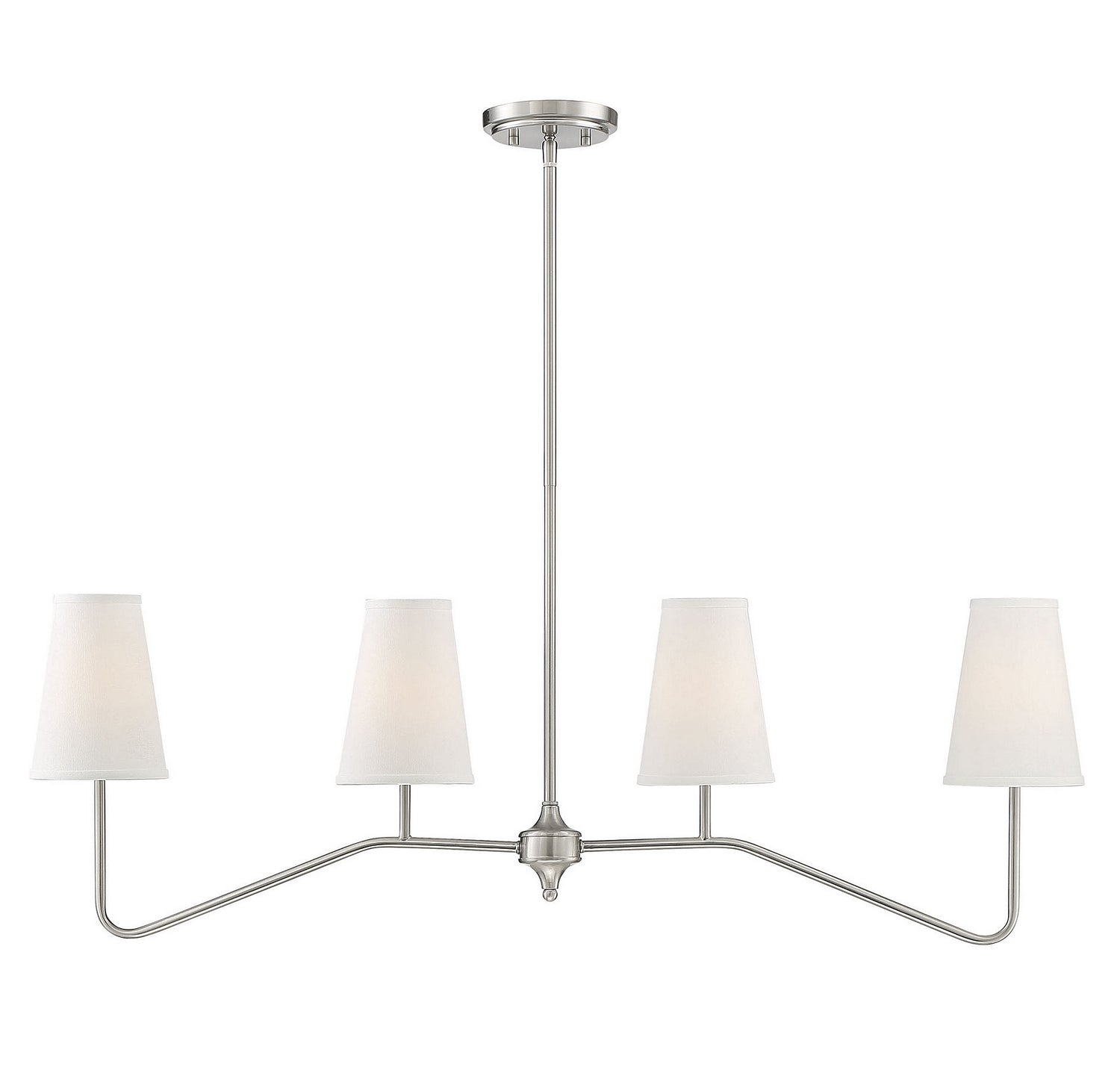 Meridian M10078BN Four Light Chandelier in Brushed Nickel