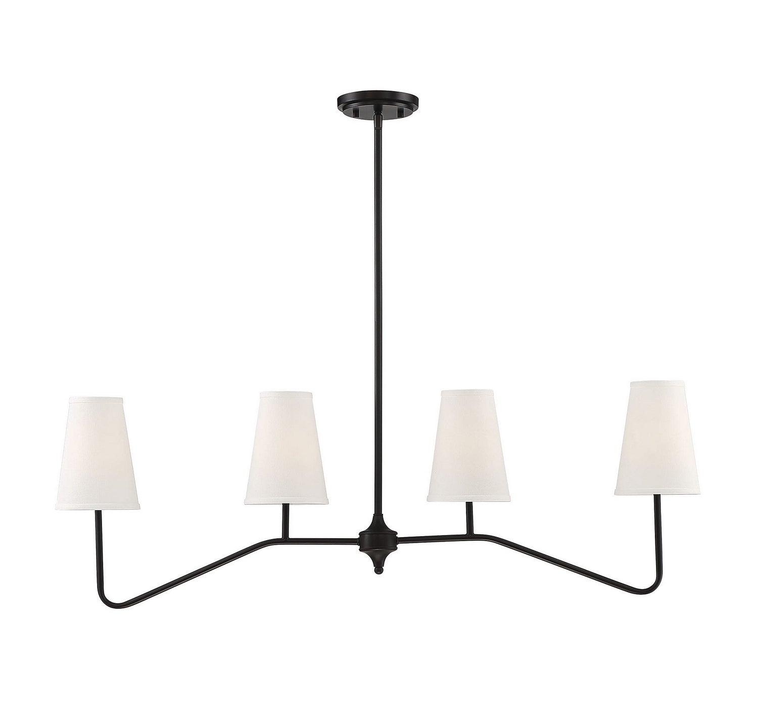 Meridian M10078ORB Four Light Chandelier in Oil Rubbed Bronze