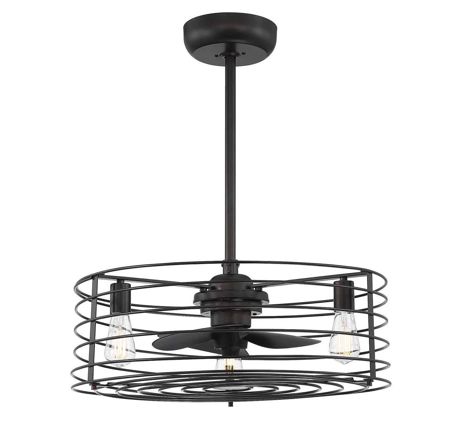 Meridian M2007ORB Trois Lumières Ventilateur  D'lier en bronze huilé