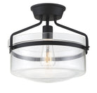 Meridian M60011MBK Une lumière semi-automatiquePlafonnier en noir mat
