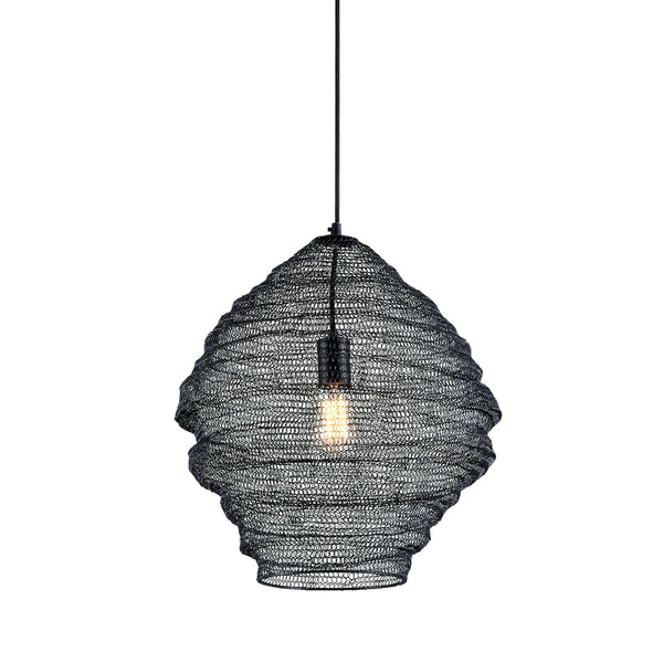 Troy Lighting Canada - F6772-SBK - One Light Pendant - Wabi Sabi - Soft Black