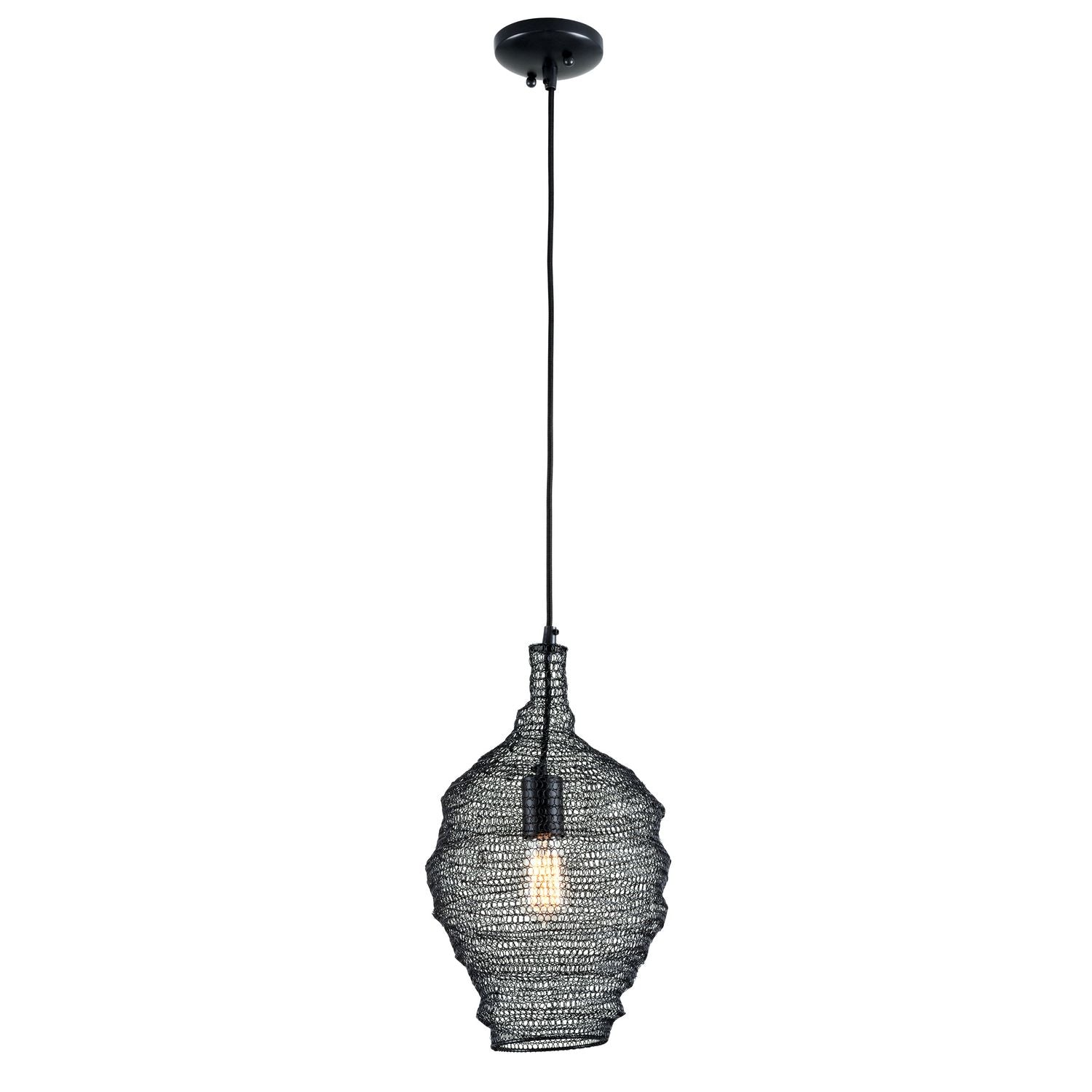 Troy Lighting Canada - F6775-SBK - Une lampe Suspension - Wabi Sabi - Noir