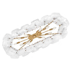 Fredrick Ramond FR46915BNG Fleur Linear Chandelier in Burnished Gold