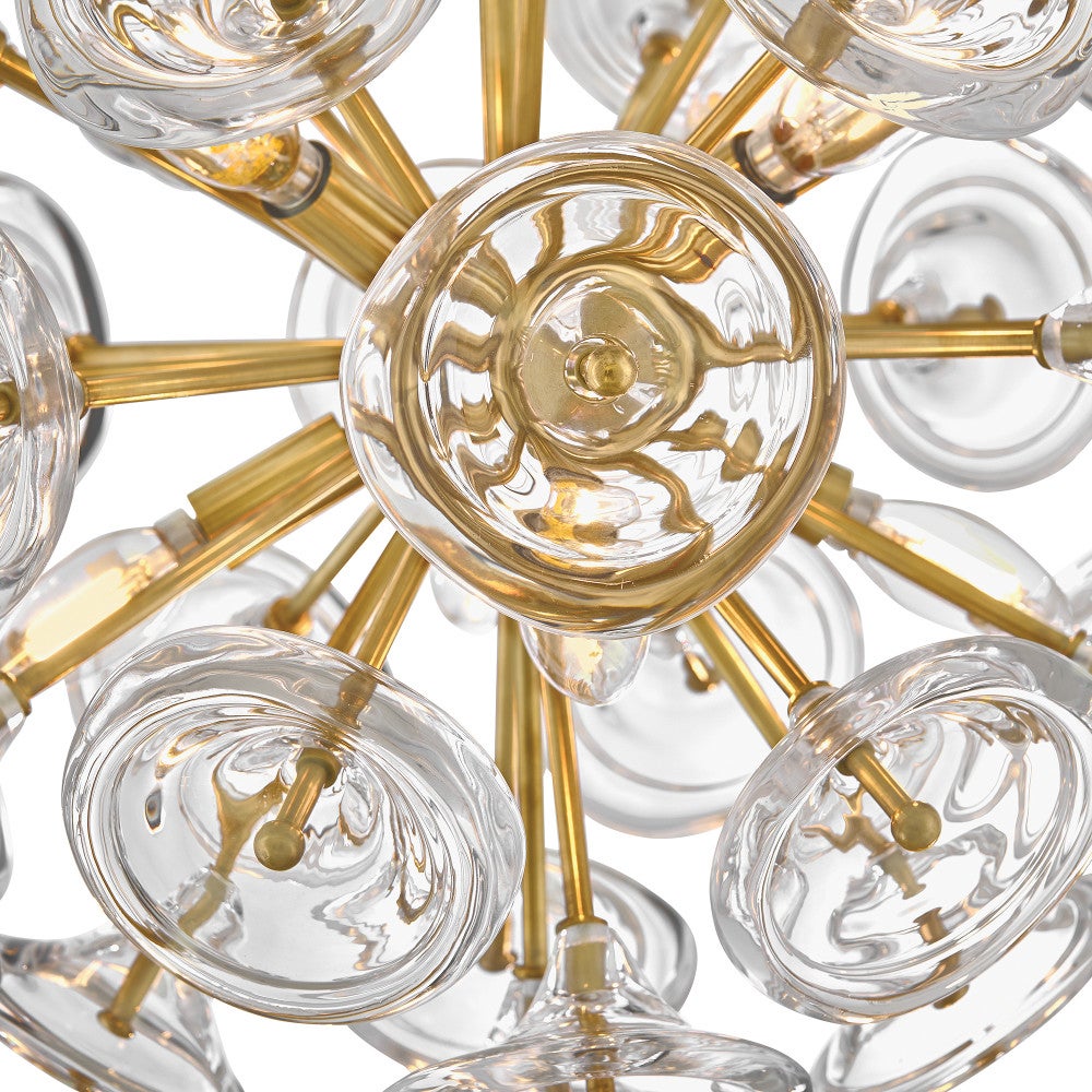 Fredrick Ramond FR46907UB Globe Maya Suspension en laiton non verni