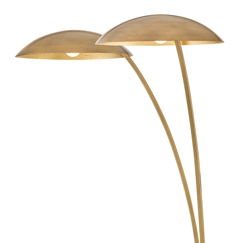 Applique double Fredrick Ramond FR41642HB-GLF Glenn en laiton vieilli avec accents de feuille d'or