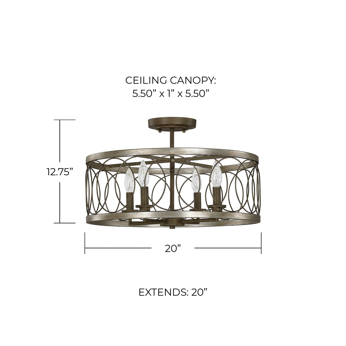 Madeline Semi Flush Mount