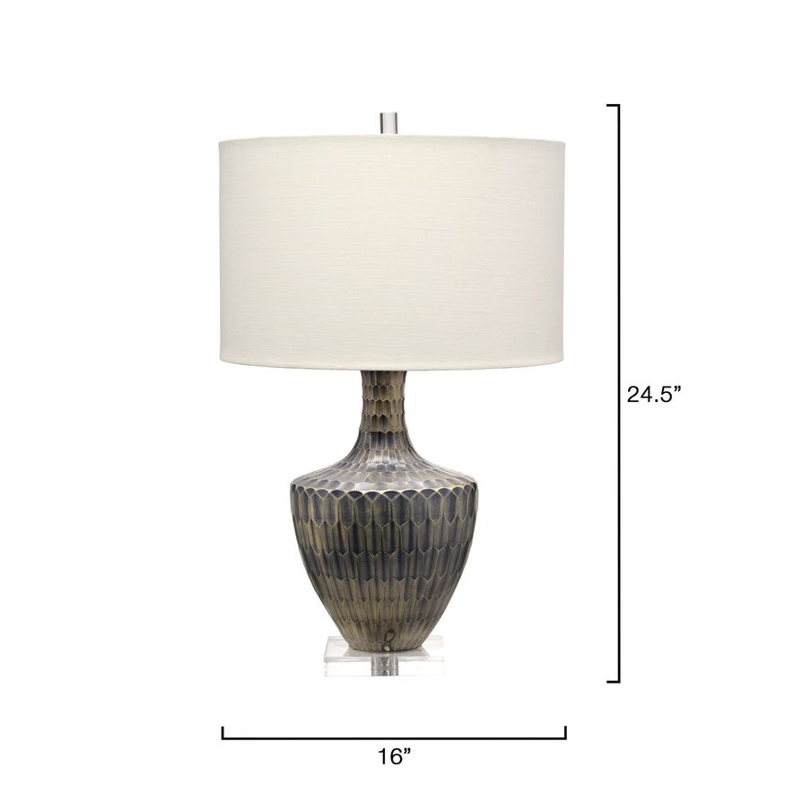 Boa Etched Glass Table Lamp