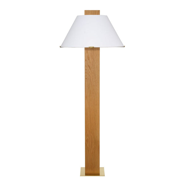 Lampadaire en bois de style artisanal