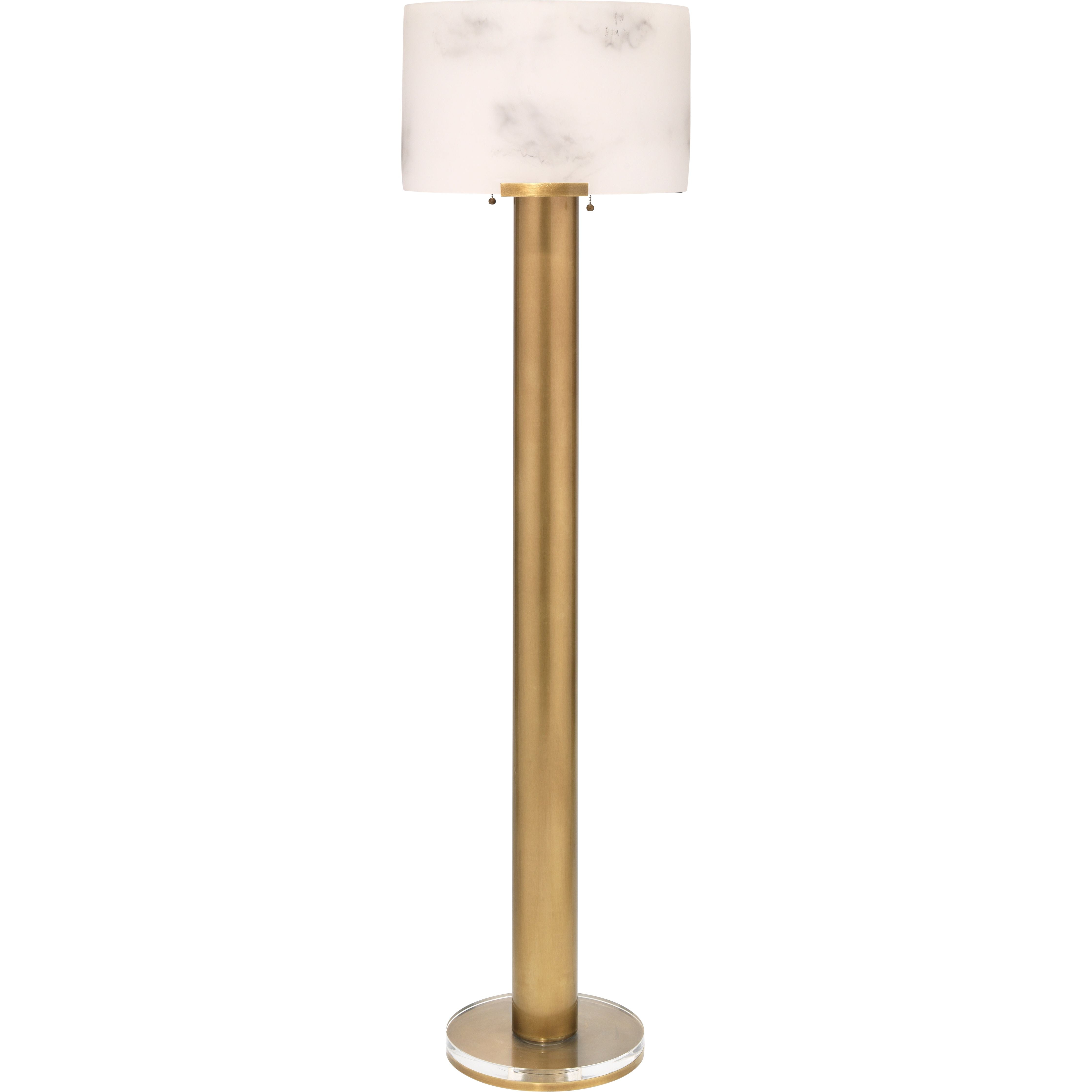 Jamie Young Company - 9ELANFLALAB - Elancourt Floor Lamp -  - Antique Brass, White