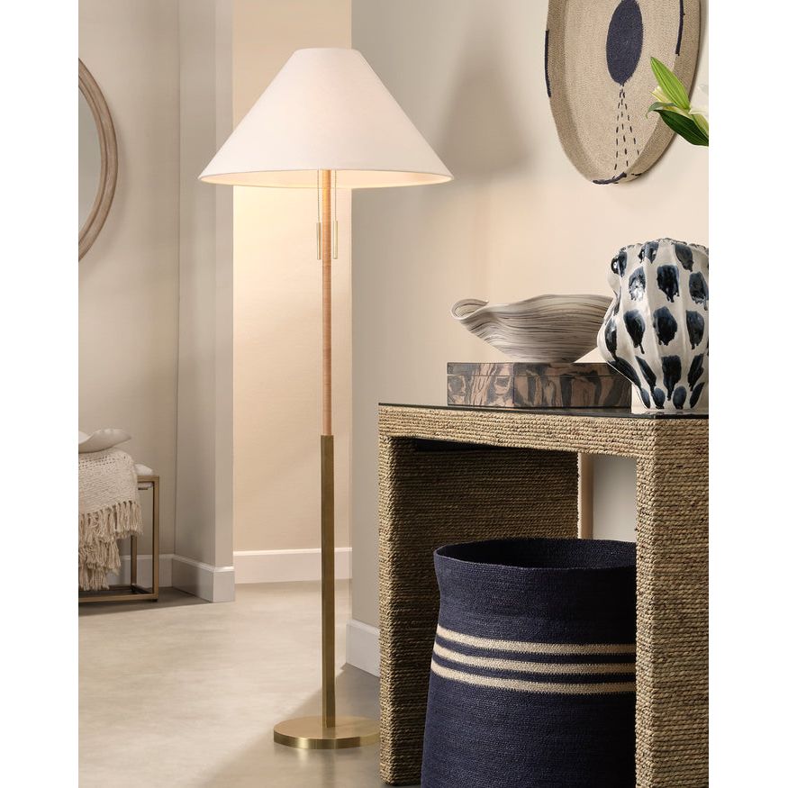 Harrison Rattan Floor Lamp