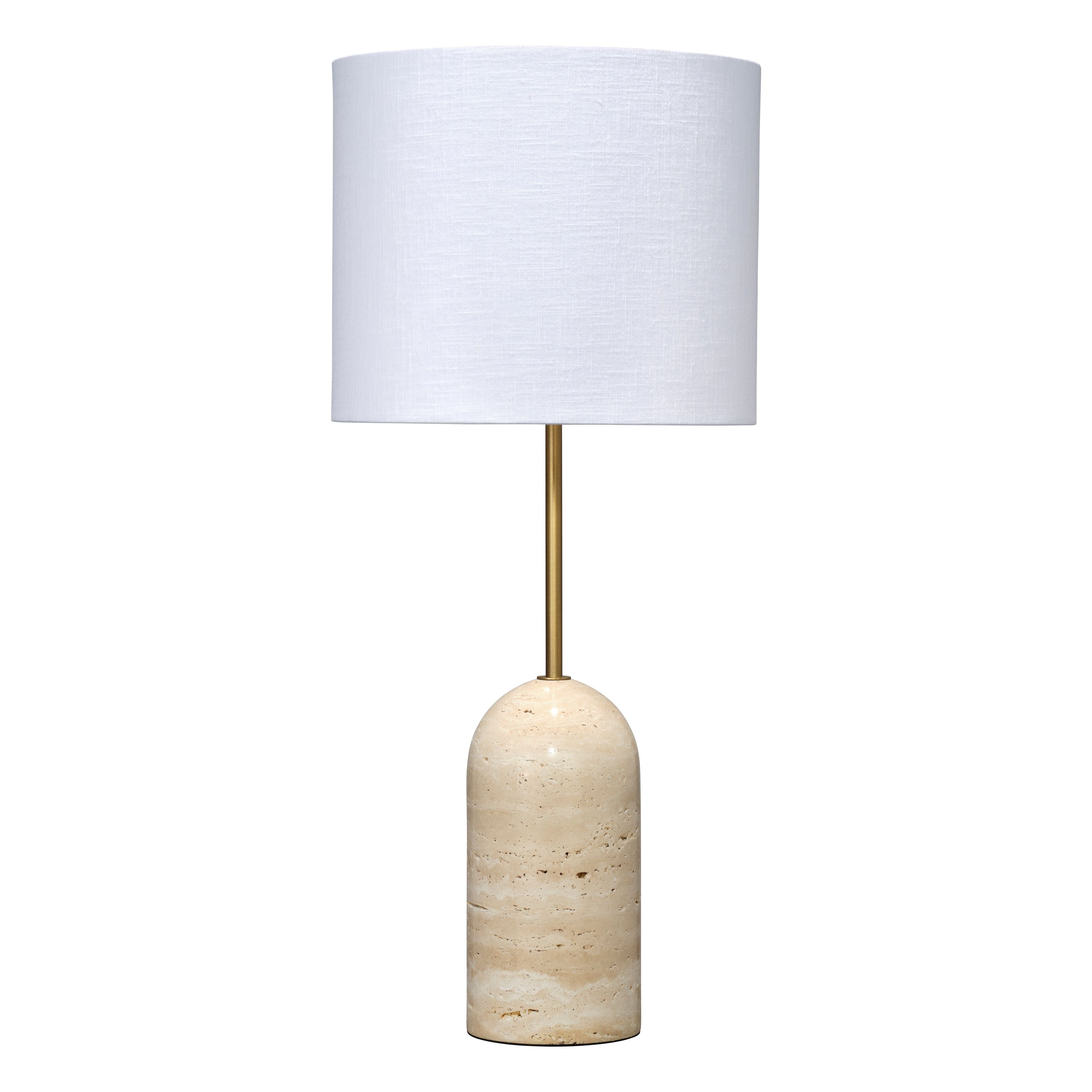 Jamie Young Company - 9HOLTTLNATRA - Holt Table Lamp in Travertine - Holt - Brown 