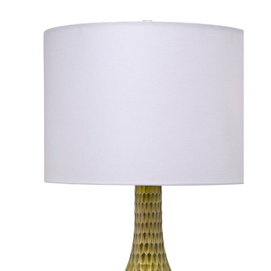 Serpentine Etched Glass Table Lamp