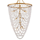 Fredrick Ramond FR41598DA Myra Cristal de roche à plusieurs niveaux Suspension en laiton vieilli