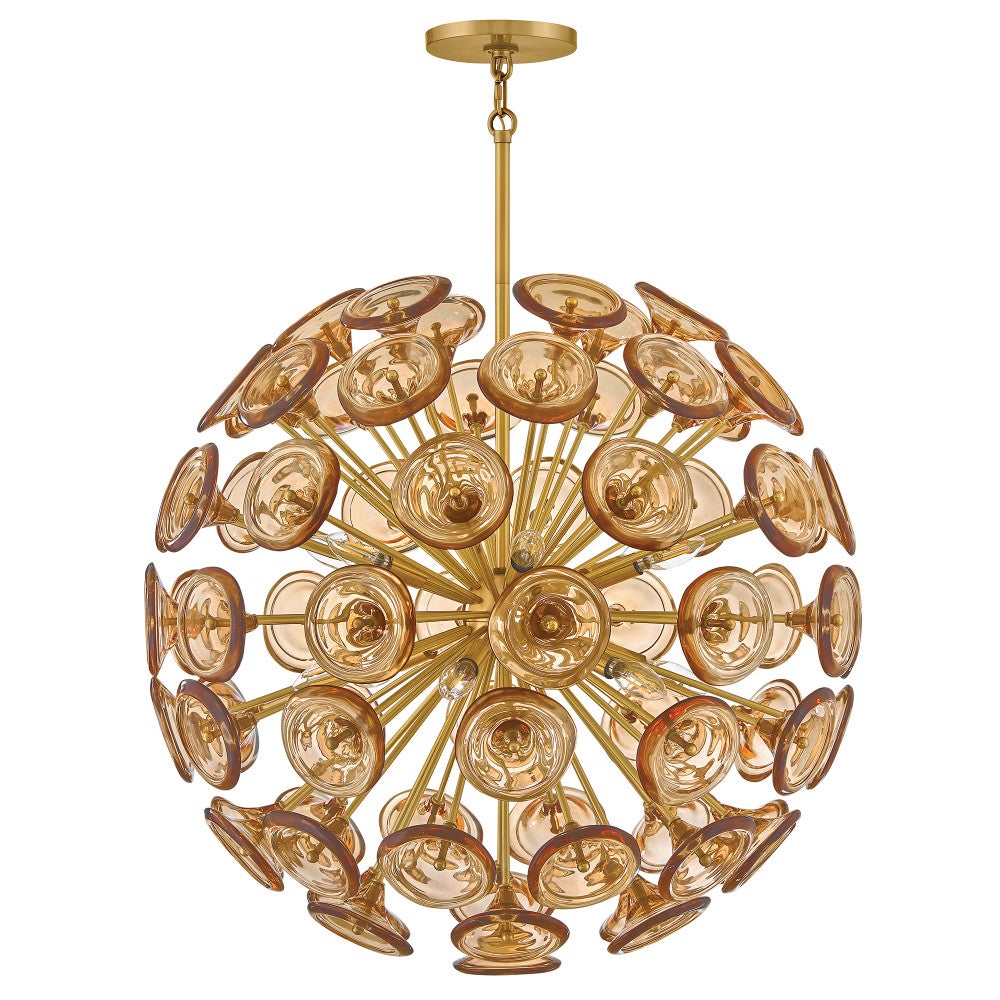 Fredrick Ramond FR46905UB-AM Globe Maya Suspension en laiton non verni