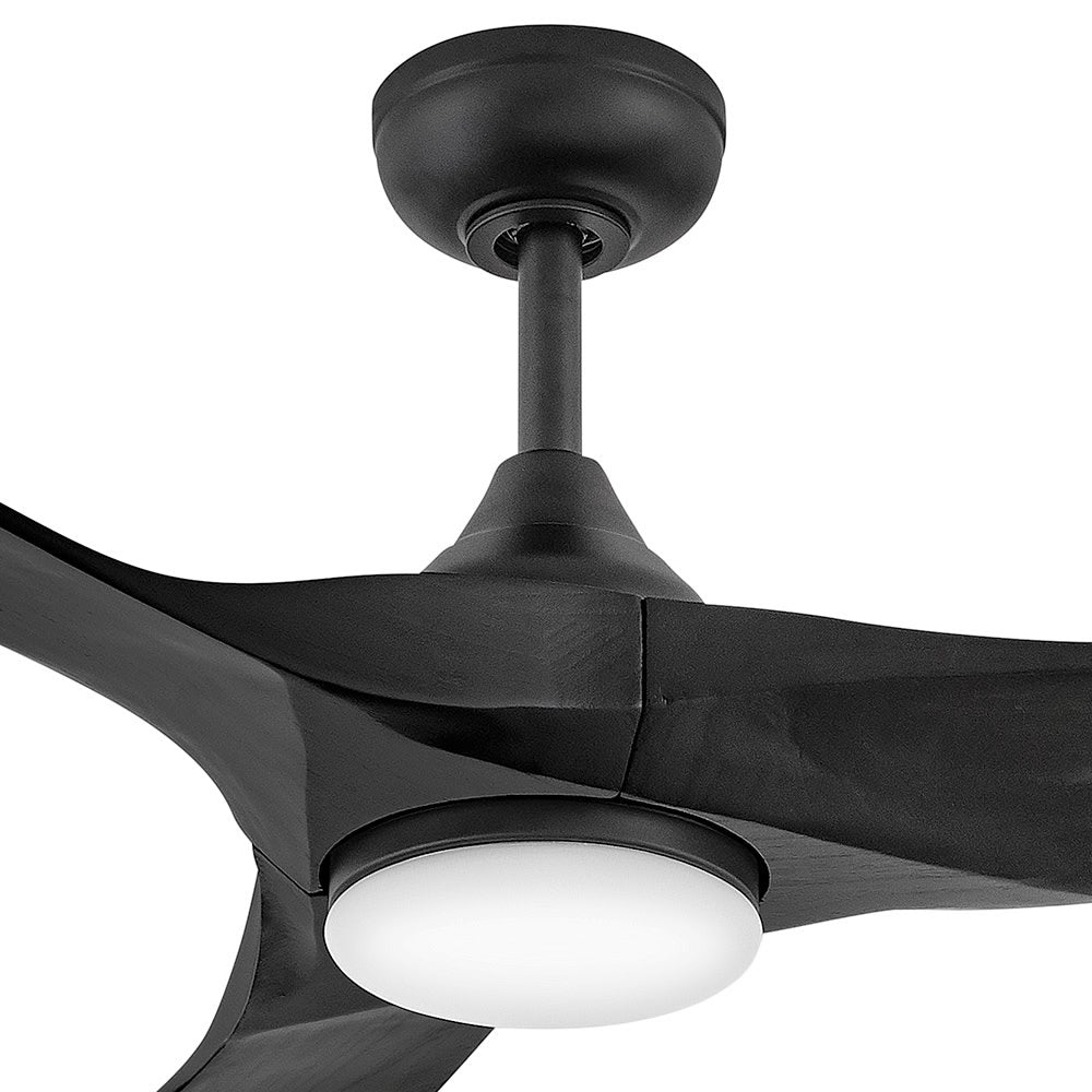 Luminaire intelligent à DEL Hinkley Lighting 903872FBB-LDD Swell Ventilateur  en noir mat