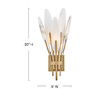Applique murale Fredrick Ramond FR43100BNG Nerine en albâtre doré bruni