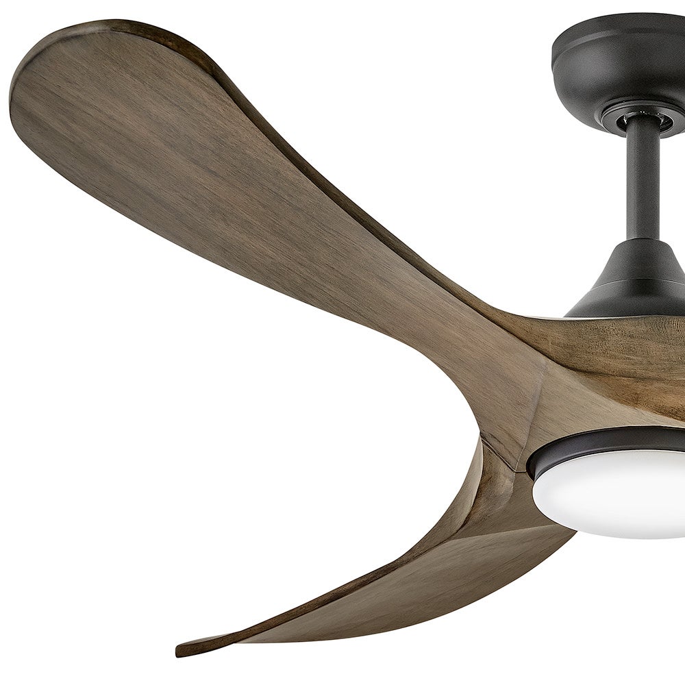 Luminaire intelligent à DEL Hinkley Lighting 903856FDB-LDD Swell Ventilateur  Noir mat / Bois flotté