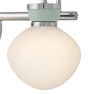 Meuble-lavabo Lucy Lark 85593CM-SF en chrome avec accents vert d'eau