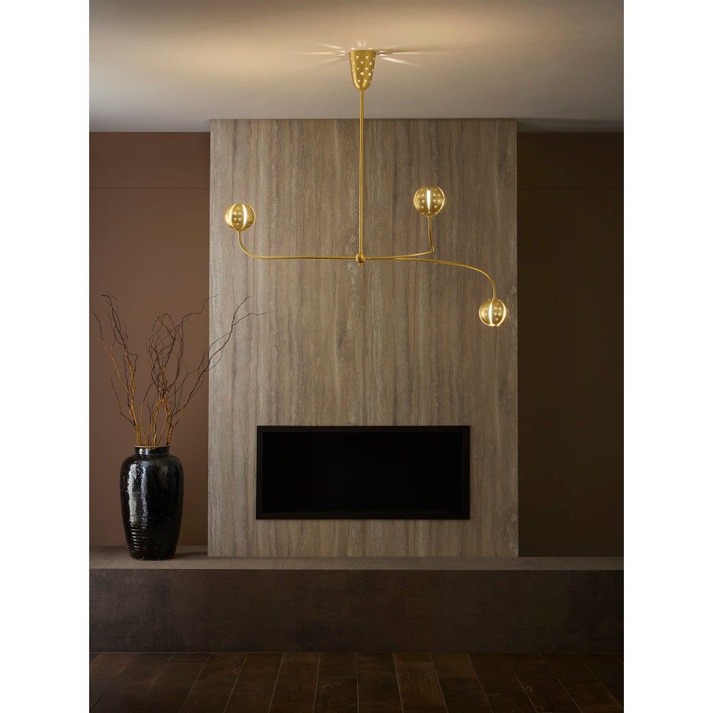 Fredrick Ramond FR46963UB-LL Anthos LED Chandelier in Unlacquered Brass